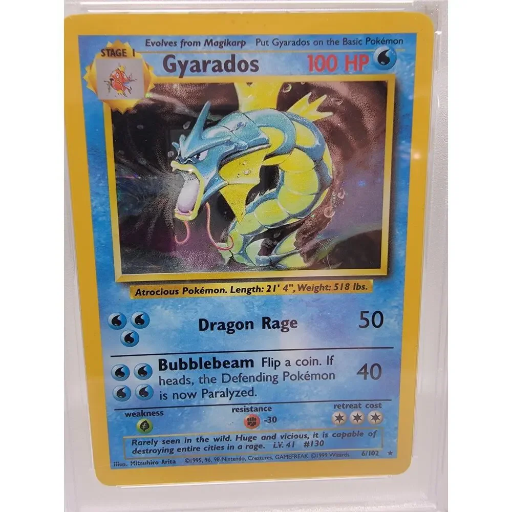 Wizards of the Coast Pokemon TCG Base Set Gyarados Holo Rare 6/102 PSA 5 1999